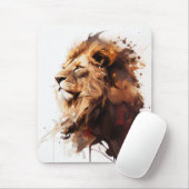 Lion Portrait Tiermalerei Mousepad (Mit Mouse)