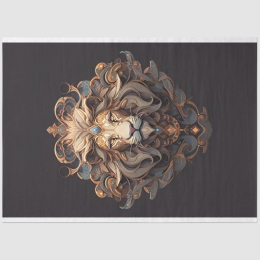 Lion Portrait Tissue Paper Seidenpapier (Vorderseite)