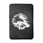 Lion Portrait (weiß) Badematte (Vorderseite Vertikal)