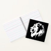 Lion Portrait (weiß) Notizblock (Innenseite)