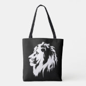 Lion Portrait (weiß) Tasche (Rückseite)