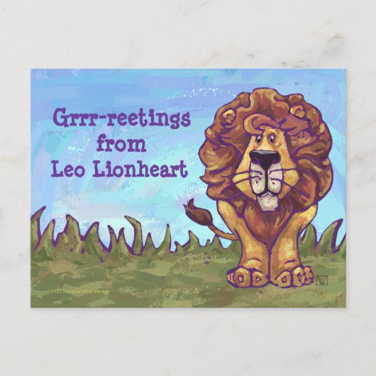 Lion Post Card Postkarte (Vorderseite)