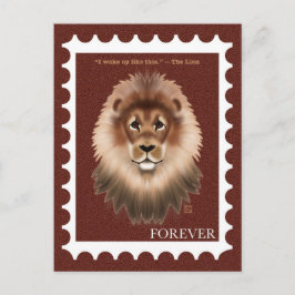 Lion Postage Stamp Postcards Feiertagspostkarte