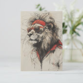 Lion Postcard Einladung (Stehend Vorderseite)