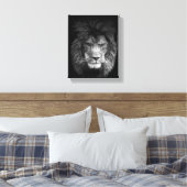 Lion Poster Löwe Leinwand BLACK (Insitu (Schlafzimmer))