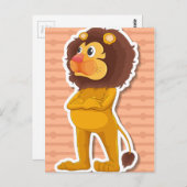 Lion Postkarte (Vorne/Hinten)