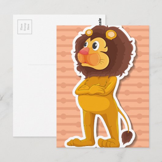 Lion Postkarte (Vorne/Hinten)
