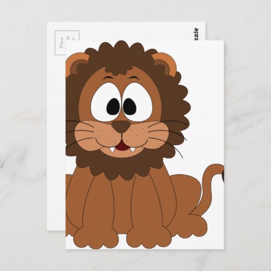 Lion Postkarte (Vorne/Hinten)
