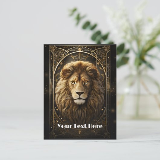 Lion Postkarte (Stehend Vorderseite)