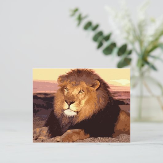 Lion Postkarte (Stehend Vorderseite)