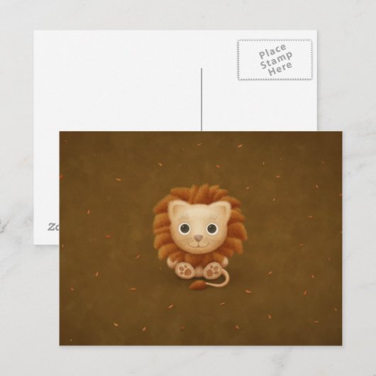 Lion Postkarte (Vorne/Hinten)