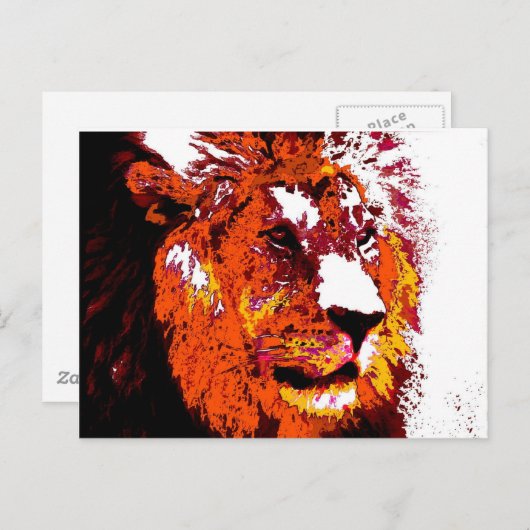 Lion Postkarte (Vorne/Hinten)