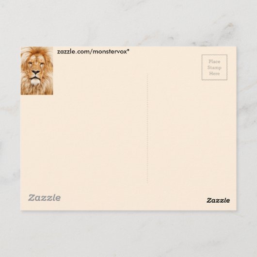Lion Postkarte (Rückseite)