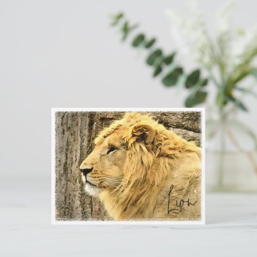 Lion Postkarte (Stehend Vorderseite)