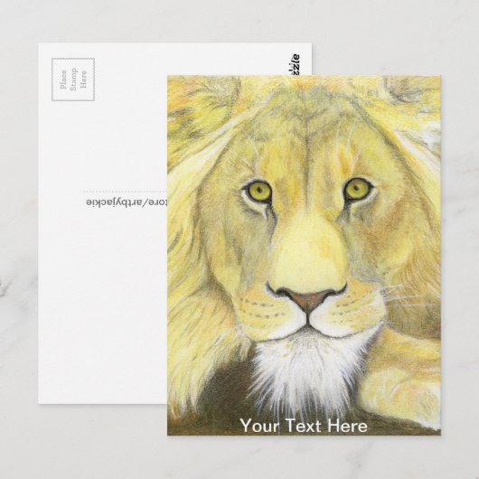 Lion Postkarte (Vorne/Hinten)