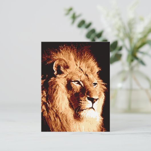 Lion Postkarte (Stehend Vorderseite)