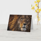 Lion Predator Lion Karte (Gelbe Blume)