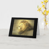 Lion Pride Grußkarte Karte (Gelbe Blume)