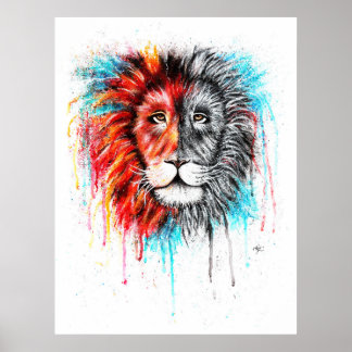Lion Print Poster! Poster