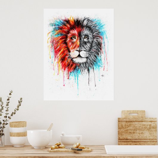 Lion Print Poster! Poster (Küche)