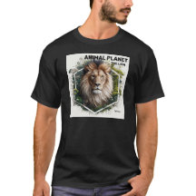 Lion Printed T - Shirt - Animal Art
