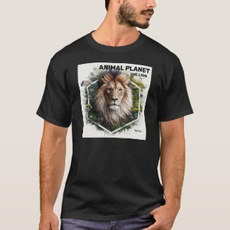 Lion Printed T - Shirt - Animal Art