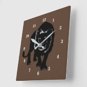 Lion Quadratische Wanduhr (Winkel)