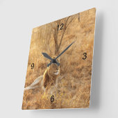 Lion Quadratische Wanduhr (Winkel)