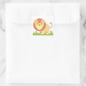 Lion Quadratischer Aufkleber (Tasche)