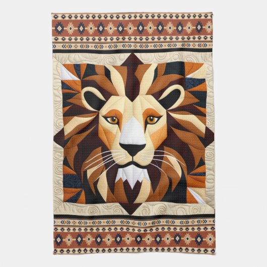 Lion Quilt Geschirrtuch (Vertikal)