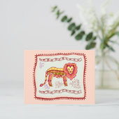 Lion Quilt Postkarte (Stehend Vorderseite)