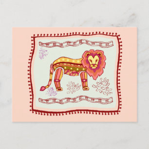 Lion Quilt Postkarte