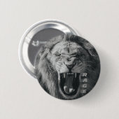 Lion Rage Black und White Roar Button (Vorne & Hinten)