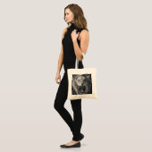 Lion Rage Black und White Roar Tragetasche (Vorderseite (Model))
