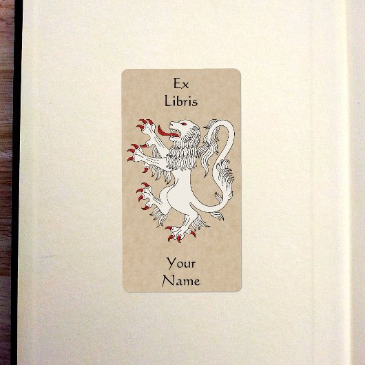 Lion Rampant Argent Buchzeichen