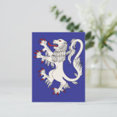 Lion Rampant Argent Postkarte (Stehend Vorderseite)