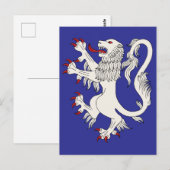 Lion Rampant Argent Postkarte (Vorne/Hinten)