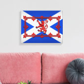 Lion Rampant auf schottischer Flagge Leinwanddruck (Insitu (Wohnzimmer))