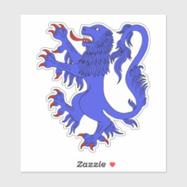 Lion Rampant Azure Aufkleber