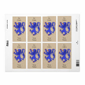 Lion Rampant Azure Buchzeichen (Vorne)
