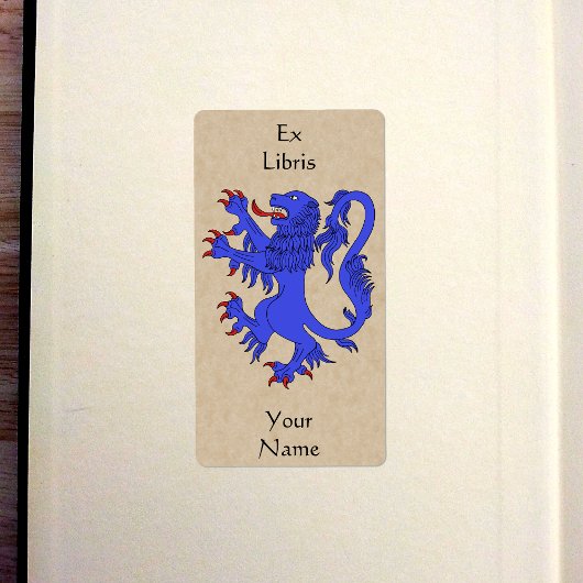 Lion Rampant Azure Buchzeichen