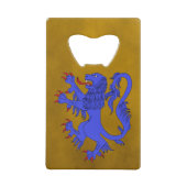 Lion Rampant Azure Geldbeutel Flaschenöffner (Vorderseite)