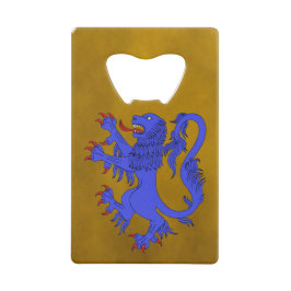 Lion Rampant Azure Geldbeutel Flaschenöffner