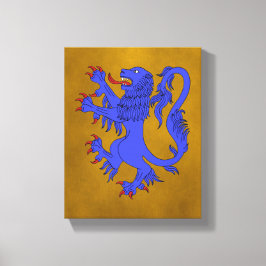Lion Rampant Azure Leinwanddruck