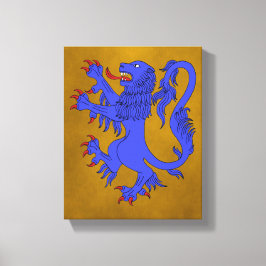 Lion Rampant Azure Leinwanddruck
