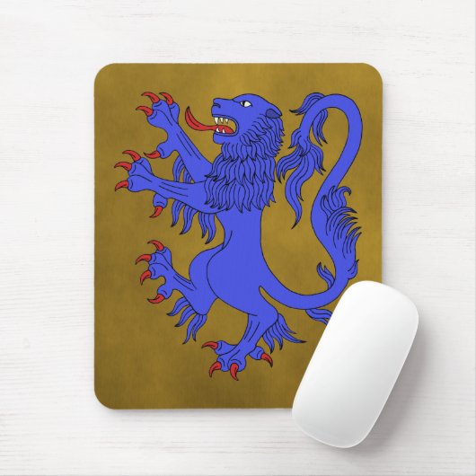 Lion Rampant Azure Mousepad (Mit Mouse)