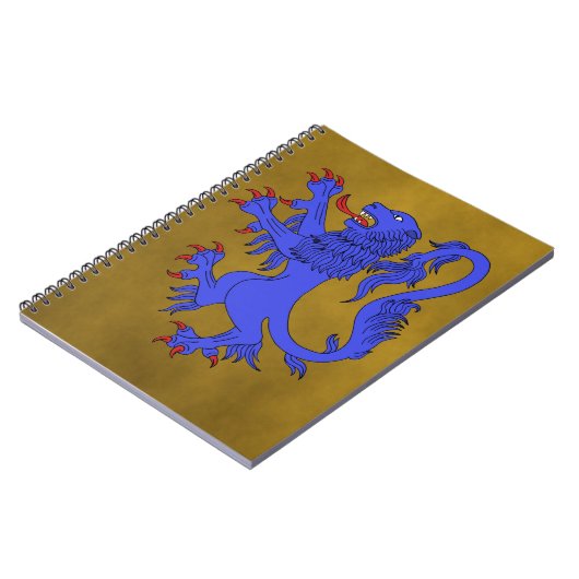 Lion Rampant Azure Notizblock (Linke Seite)