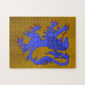Lion Rampant Azure Puzzle (Horizontal)