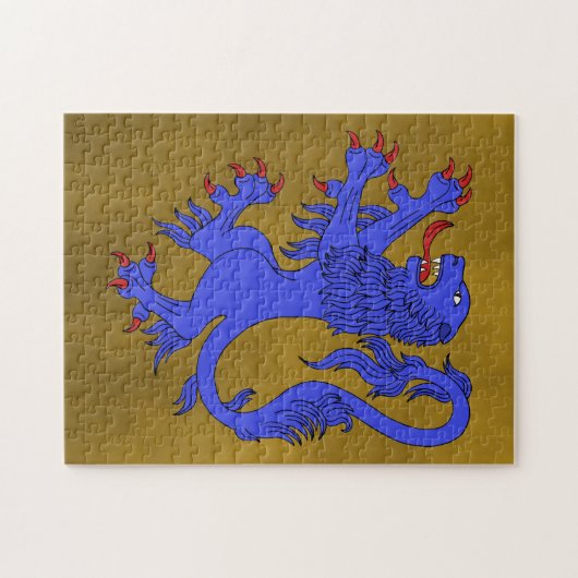 Lion Rampant Azure Puzzle (Horizontal)