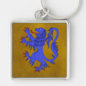 Lion Rampant Azure Schlüsselanhänger (Vorne)
